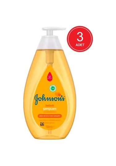 Johnson's Baby Bebek Şampuanı 3 x 750 ML