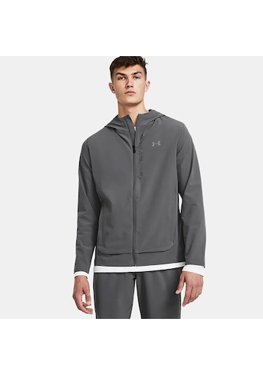 Under Armour Outrun The Erkek Gri Koşu Ceketi 1376794 Gri