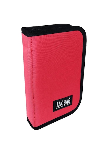 Jacbag Mercan Pembe Sert Kapaklı Lastikli Düzenleyici Organizer Kalemlik Çok RENKLİ