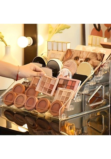 Dashanshop 7 Katmanlı Şeffaf Akrilik Saklama Rafı Kozmetik Ve Banyo Düzenleyici Şeffaf