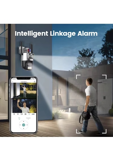 6mp Wifi Ptz Dome Kamera Aı İnsan Algılama, Gece Görüş, İki Yönlü Ses, Ip66 Su Geçirmez