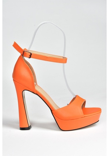 Fox Shoes Turuncu Platform Kalın Topuklu Kadın Ayakkabı K40458010