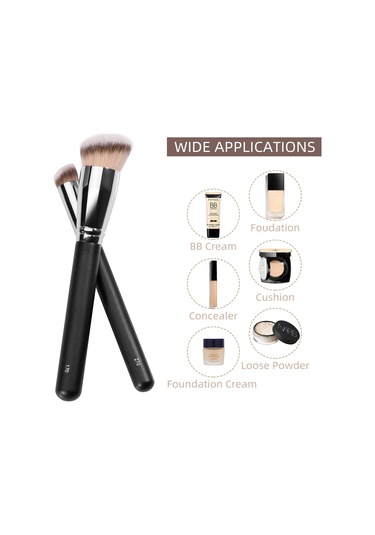 Youtek "profesyonel Fondöten Ve Kapatıcı Fırçası Seti - Sıvı, Krem Ve Pudra İçin Yoğun Kıllı 2'li Makyaj Fırçası"