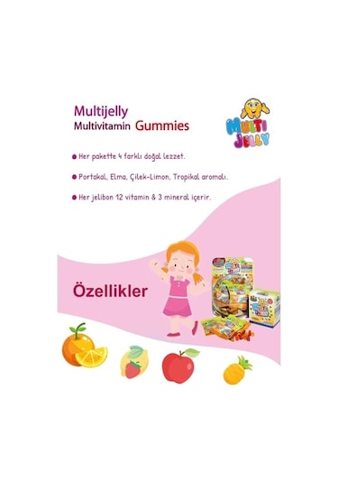 Multi Ball Multibal Multı Jelly Multi Vitaminli Jelıbon 40 Lı Kavanoz 40 Li