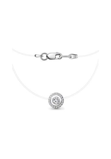 Aquamarıne 925 Ayar Gümüşten İplik Üzerine İnci Kolye 10544914 Gri