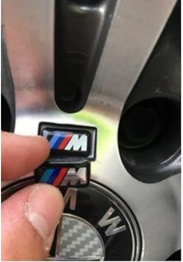 Bmw Amblem Jant M Direksiyon Logo 4 ADET--Stokdan Aynı Gün -