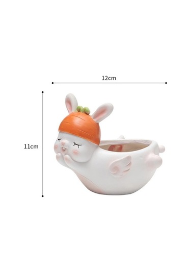 Pazly Tavşan Suntek Saksı Reçine Masa Karikatür Ev Etli Dekor Bitki Sg