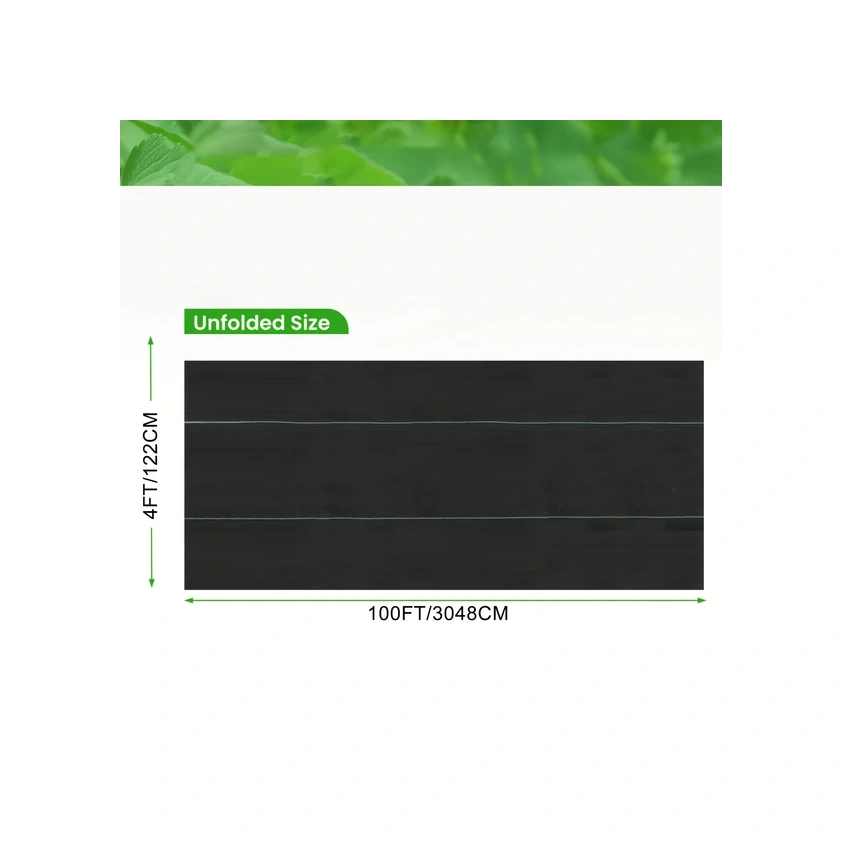 Gateesat 1 Rulo 3x50ft Ağır Hizmet Yabani Ot Önleyici Uv Dayanıklı Bahçe Kumaşı