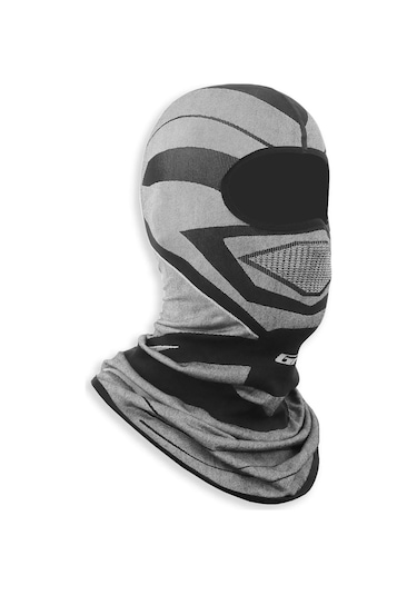 Gp Kompozit Motorcu Balaklava Maske Seti 1 Adet Kışlık + 1 Adet Kışlık Siyah - Gri
