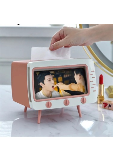 Stil C Sarı-retro Doku Kutusu Masaüstü Kağıt Tutucu Vintage Doku Kağıt Saklama Peçete Kutusu Organizatör Doku Kutusu Dağıtıcı Radyo Model Kılıf