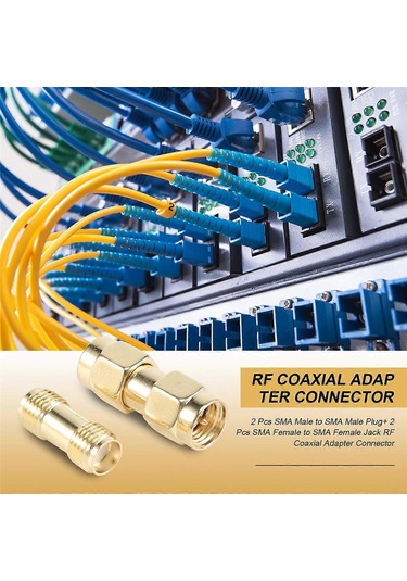 Adet Sma Erkek - Sma Erkek Fiş + 2 Adet Sma Dişi - Sma Dişi Jak Rf Koaksiyel Adaptör Konnektörü