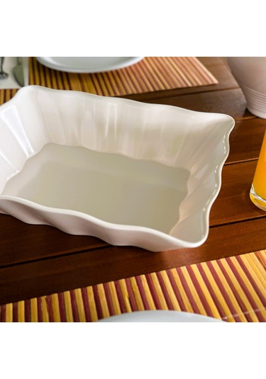 Alezy 556 Göreme Melamin Termostar Lagün Ekmeklik 26x20 Cm Beyaz