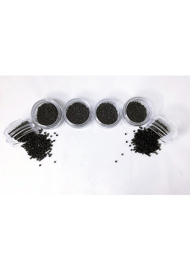 Siyah Mikro Kaynak Saç Boncukları 500’lü Kutuda