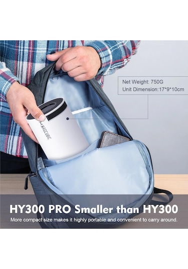 4k Magprojector Hy300 Pro - Android 11 Projektör, Çift Wifi6,