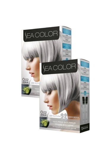 Sea Color 0.02 Saç Boyası Gümüş Gri 2 x 100 ML