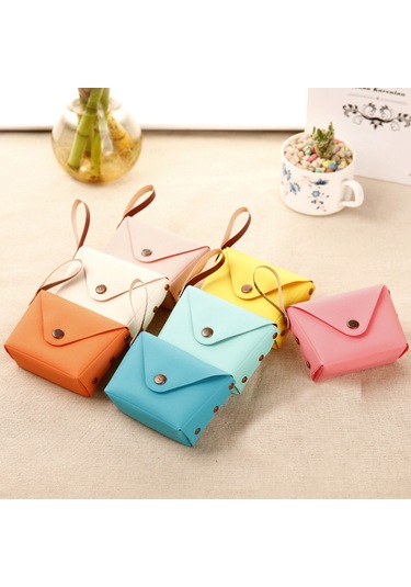 Sevimli Şeker Rengi Küçük Bozuk Para Çantası - Koyu Mavi