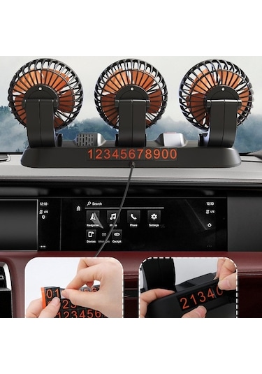 Xianwen 3 Kafa Araba Fanı Taşınabilir Hava Soğutma Fanı Sessiz