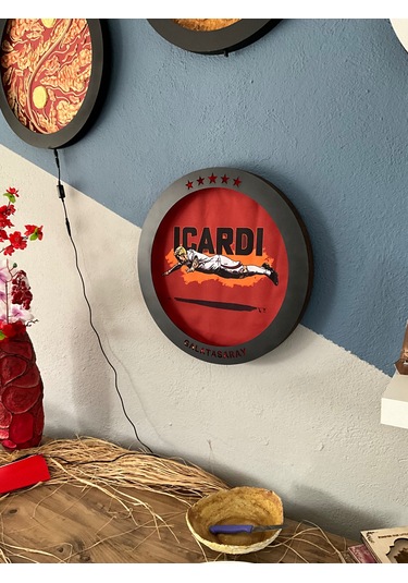 Galatasaray Baskılı Bluetooth Bağlantılı Led Işıklı Tablo
