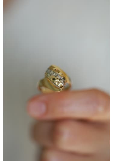 14 Ayar Altın Taşsız Kalemli Anne Yüzük 9 - Yzk26867