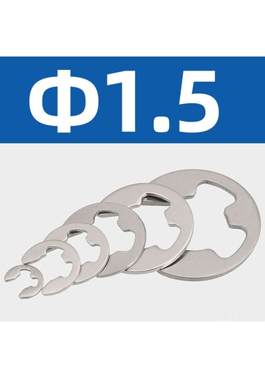 Youtek 304 Çelikten Yapılmış 120 Adet E Tipi Kalkan Tırnakları - 1.5mm'den 10mm'ye Çap Aralığı