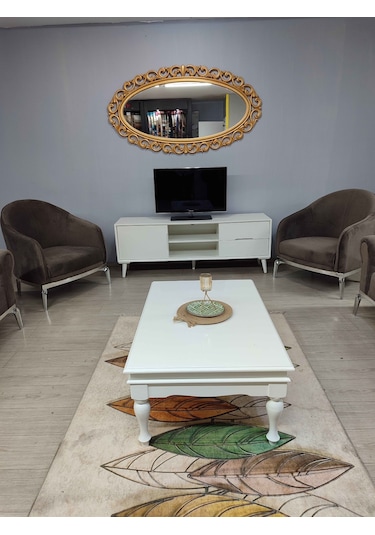 Zerafet Chester Koltuk Takımı Kahverengi