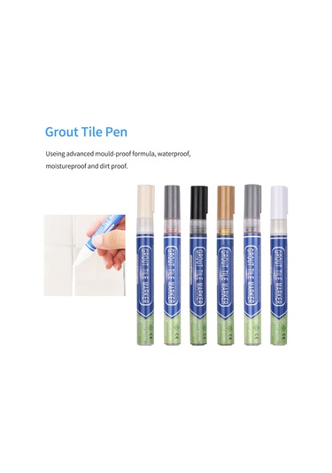 Xindoker Bıgthumb Seramik Derz Dolgu Kalemi - Küf, Su Ve Leke Önleyici, Toksik Olmayan, Çevre Dostu, Beyaz Gümüş