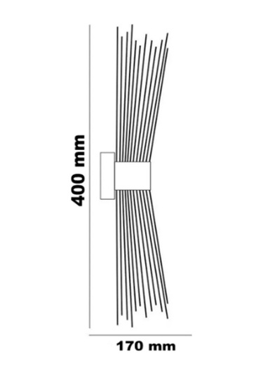 Kirpi Metal Çift Yönlü Günışığı Siyah Kasa Aydınlatma Aplik-pilli Siyah