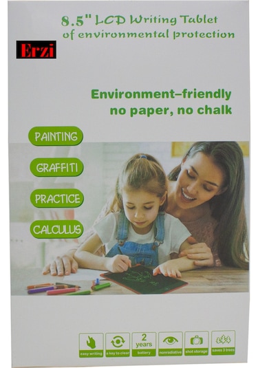 Çocuk Yazı Tahtası Dijital Ekran Kalemli 20 15 Cm Yeşil