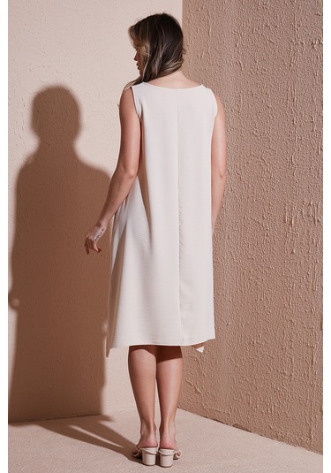 Fashion Friends Bayan Elbise 25y0630k1 Bej Bej