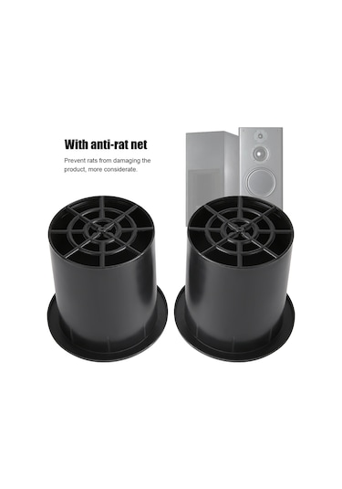 Ximistore9 Hoparlör Ters Çevirme Borusu 2 Adet - 100mm Açık, Fare Korumalı Ağı, Abs Malzeme, 8-12 İnç Hoparlörler İçin, Bas Ses Geliştirici