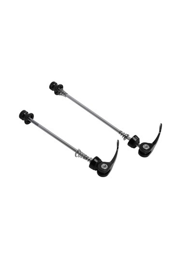 Xindoker Alüminyum Ve Çelik Bisiklet Hızlı Serbest Bırakma Çubuğu, Dayanıklı, Korozyona Dayanıklı, Kolay Kurulum, Ön 100mm Arka 135mm Siyah Siyah