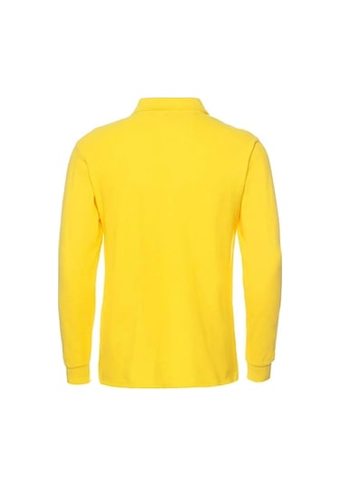Tezzgelsin Erkek Çocuk Uzun Kol Polo Yaka Okul T-shirt Sarı