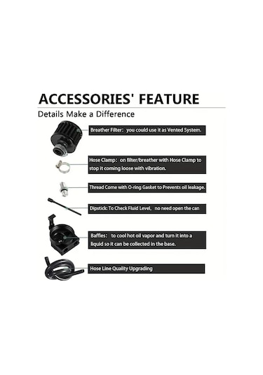 Besthome1 Kırmızı Alüminyum Yağ Yakalama Kiti Baffle Ve Filtreli Universal Motor Performans
