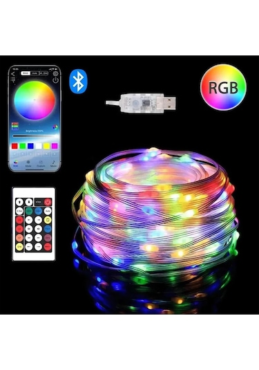 10 Metre, Led Şerit, Usb Bağlantılı, Kumandalı, Ambiyans Işığı Sd