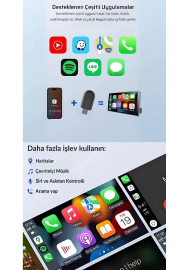 Kablosuz Carplay Adaptörü - Wireless Carplay Çevirici-4963