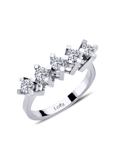 Lova F Renk 0,83 Karat Pırlanta Beştaş Yüzük - 1050223