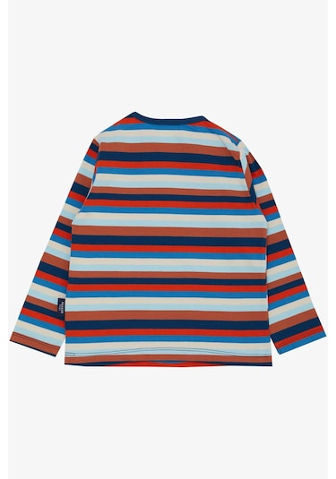 Breeze Erkek Bebek Uzun Kollu Tişört Patlı Çizgili Renkli 9 Ay-3 Yaş, Karışık Renk-karışık Renk Çok Renkli
