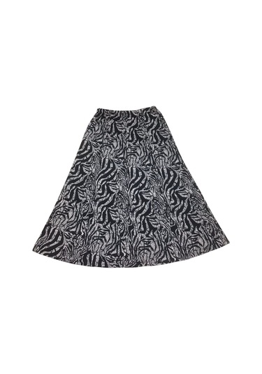 Kadın Büyük Beden Beli Lastikli Balık Etek Siyah