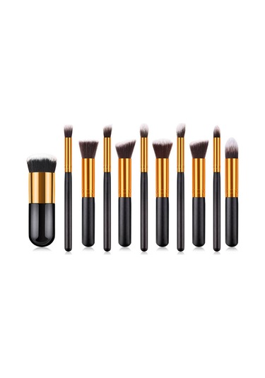 Mufunye 11 Adet Profesyonel Makyaj Fırçası Seti Yüz Fondöten Pudra Allık Göz Farı Makyaj Fırçaları Aracı