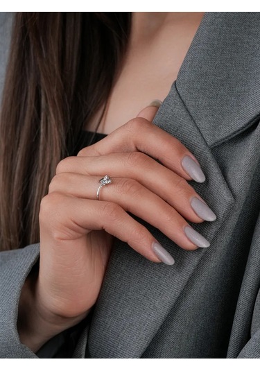 Lucente Kelebek Yüzük, Zirkon Taşlı, 925 Ayar Gümüş 246659789 Gri