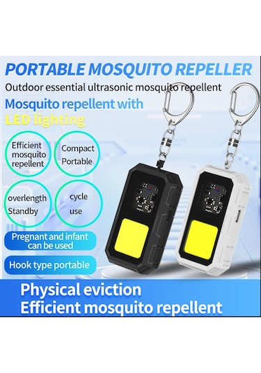 Xurunkeji Sivrisinek Kovucu Ultrasonik Açık Hava Taşınabilir Tokalı Usb Şarjlı Çok Fonksiyonlu Böcek Kovucu Led Işıklı Pembe