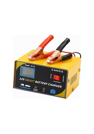 Araba Akü Şarj Cihazı Akıllı Akü Şarj Cihazı 12v 3ah-100ah Akü İçin Di Sarı Sarı