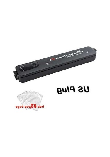 Novahub Ev Siyah Gıda Vakum Mühürleyici, 220v/110v, Us Plug, 60 Adet Torba, Kullanışlı Ve Pratik Paketleme Makinesi