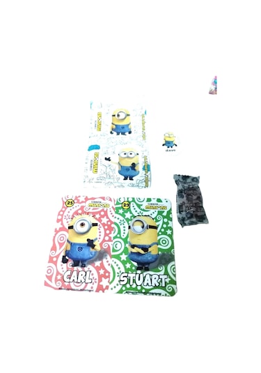 Hayal Sepeti Sevimli Minions Karakterli Kartlar + Sticker + Şeker