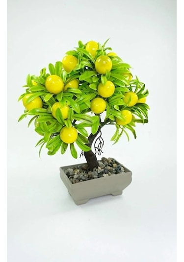 Rüzgar Yapay Çiçekçilik Dekoratif Limon Ağacı Yeşil