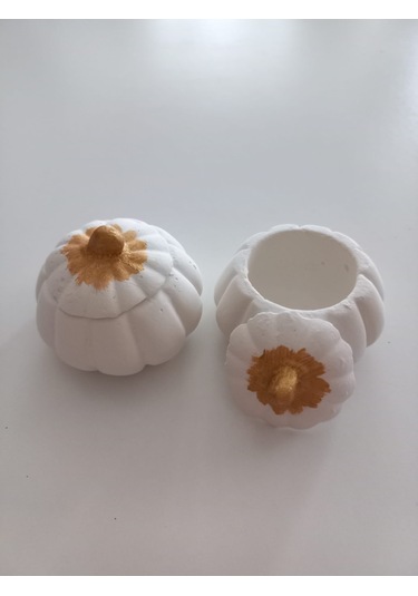 Mini Balkabağı 6'lı Lokumluk, Kahve Yanı Sunumluk Renkli Dekoratif Obje 02