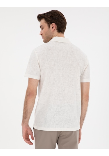 Pierre Cardin Erkek Ekru Tişört 50307581-vr019 Ekru