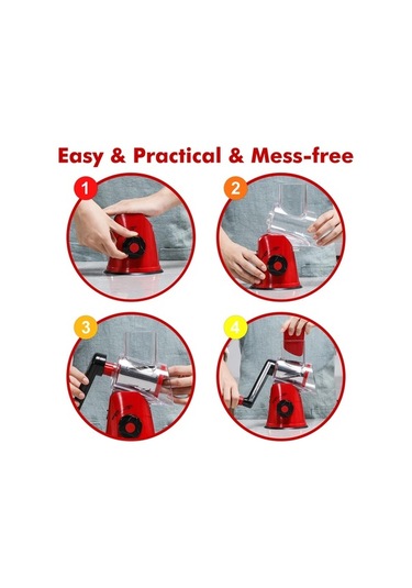 Didadodo Gdl Kranklı Peynir Rendesi, Yeşil Kaplı 3 Değiştirilebilir Davul Bıçağı İle Açık Yeşil Açık Yeşil