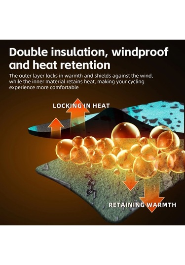 Rockbros S341 1 Çift Tam Parmak Termal Sıcak Bisiklet Eldiveni