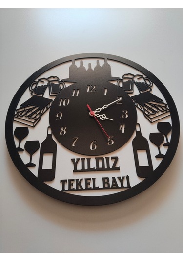 Tekel Bayi Temalı Saat İş Yerine Özel Kişiye Özel İsim Yazıl